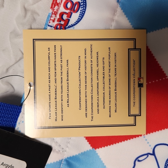 Texas Rangers Loudmouth MLB Cooperstown Collection Argyle Retro Tote Bag NWT - Picture 4 of 14